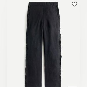 J Crew Linen Black Pants M NWT